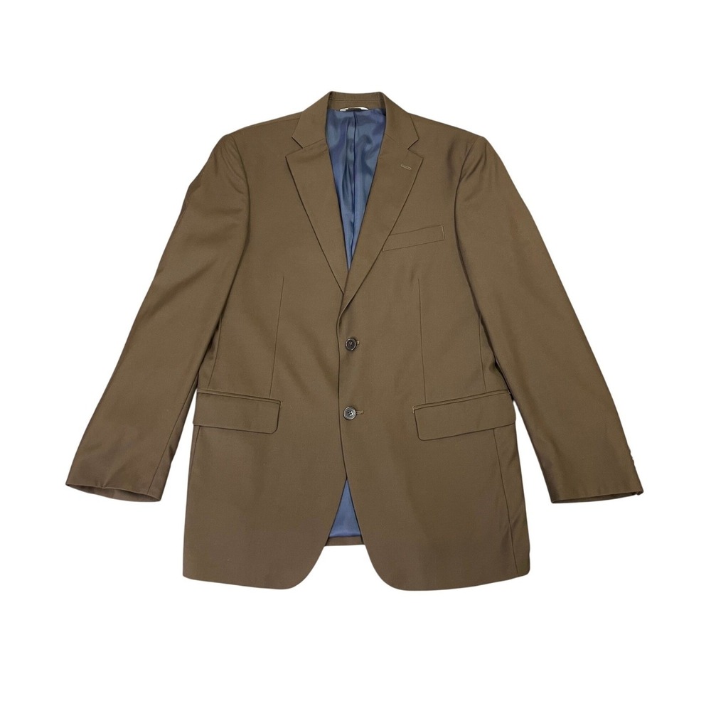 Gino Valentino Milano 40R Luigi Botto Brown Wool Silk Blazer Sport Coat Italy